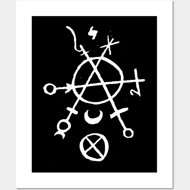 Revolution Sigil (wht) Wall Art by MysticMuttering